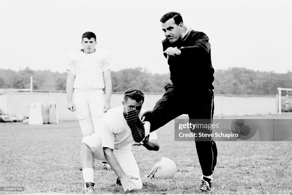 Notre Dame Coach Parseghian At Practice