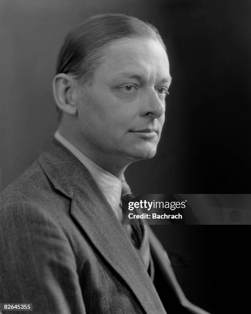 Portrait of the American poet and Nobel Prize winner in Literature Thomas Stearns Eliot, better known as T.S. Eliot , Baltimore, Maryland, 1933.