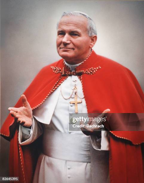 Portrait of the Polish Pope John Paul II , born Karol Wojtyla, Boston, Massachussetts, 1979.