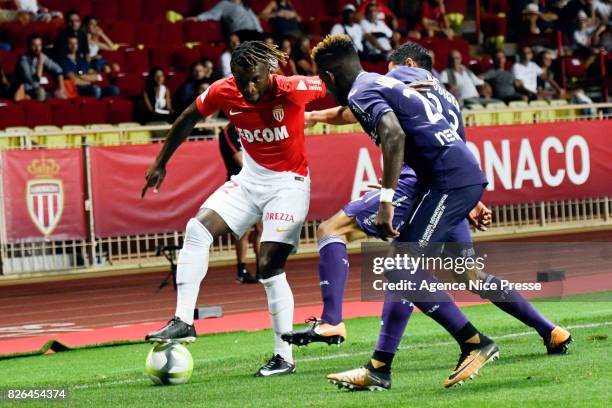 Allan Saint Maximin of Monaco during the Ligue 1 match between AS Monaco and Toulouse at Stade Louis II on August 4, 2017 in Monaco, .