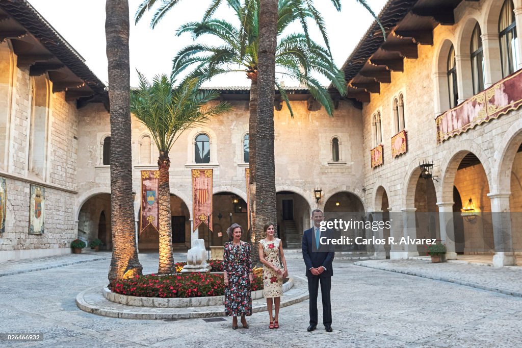 Spanish Royals Host A Dinner For Authorities In Palma De Mallorca