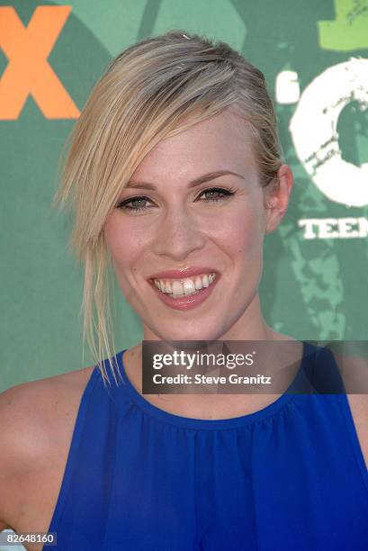 Singer Natasha Bedingfield arrives at the 2008 Teen Choice Awards at Gibson Amphitheater on August 3, 2008 in Los Angeles, California.