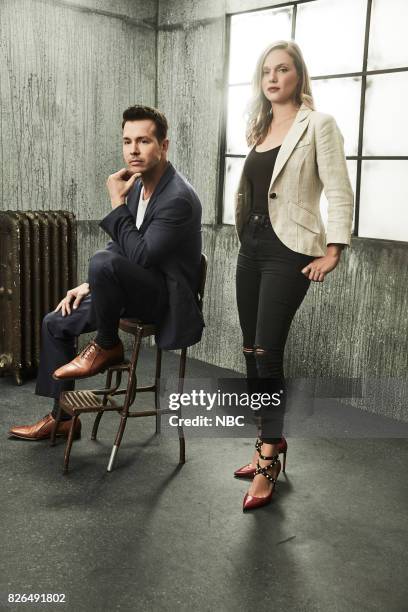 NBCUniversal Portrait Studio, August 2017 -- Pictured: Tracy Spiridakos, Jon Seda, "Chicago PD" --