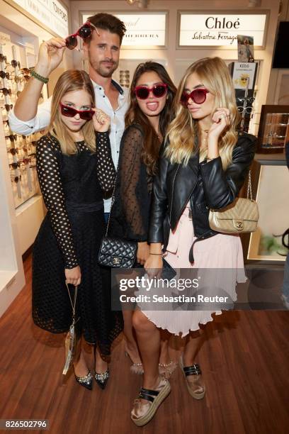 Diana zur Loewen, Thore Schoelermann, Milena Le Secret and Xenia Overdose attend the late night shopping at Designer Outlet Soltau on August 4, 2017...