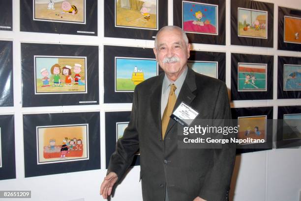 Longtime Animator, Director and Producer Bill Melendez at the Chuck Jones Center for Creativity booth at Artexpo at the Jacob Javits Center in New...