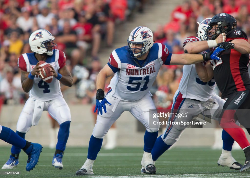 CFL: JUL 19 Montreal Alouettes at Ottawa RedBlacks