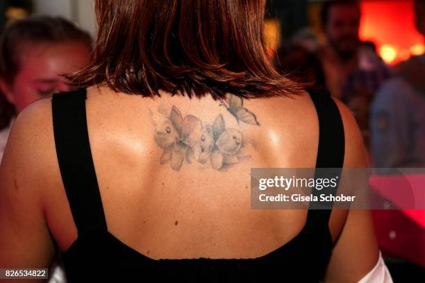 Vanessa Mai tattoo during the late night shopping at Designer Outlet Soltau on August 4, 2017 in Soltau, Germany.