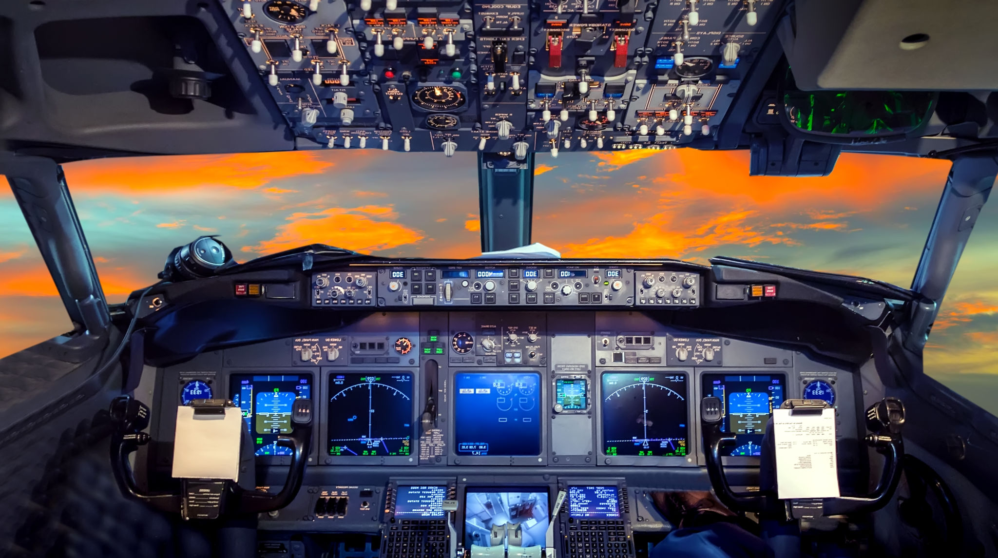 airplane cockpit
