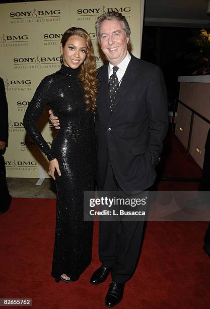 Beyonce and Rolf Schmidt-Holtz, CEO, SONY BMG Music Entertainment