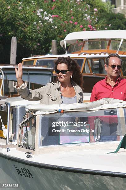 Actress Monica Guerritore arrives at the Excelsior Hotel during the 65th Venice Film Festival on September 4, 2008 in Venice, Italy.