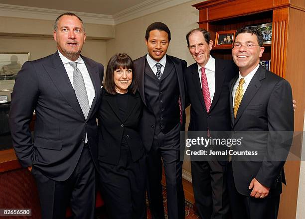 Edward Menicheschi, VP and Publisher of Vanity Fair, Lisa Robinson, Music Editor at Vanity Fair, Singer/Actor Terrence Howard, Michael Gould,...