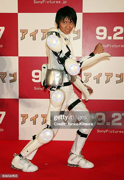 Man wearing powered suit, HAL attends the "Iron Man" Japan Premiere at Tokyo International Forum on September 4, 2008 in Tokyo, Japan. HAL is a...