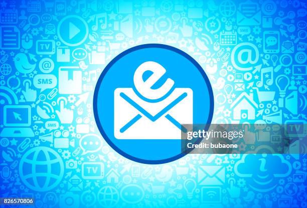 email letter icon on internet technology background - click send stock illustrations