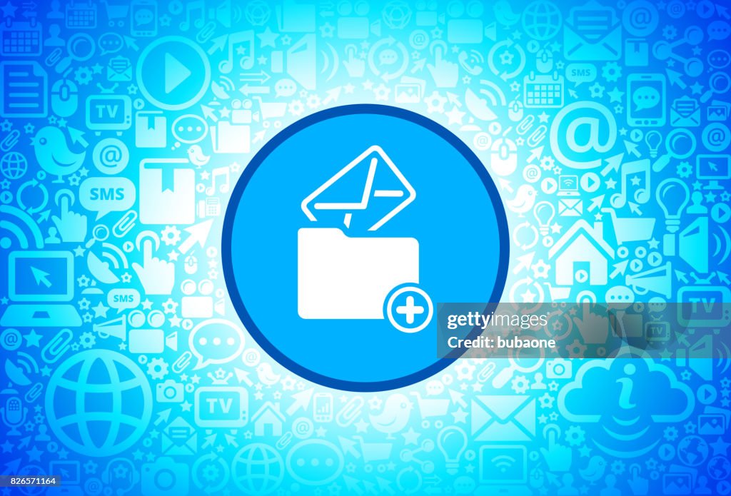 Add Letter Folder Icon on Internet Technology Background