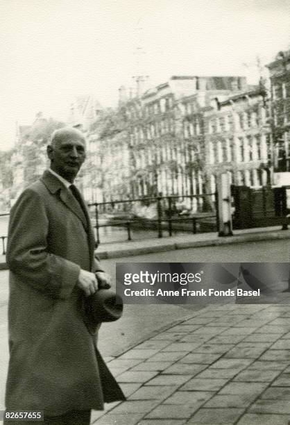 Otto Frank , father of Anne Frank, in Amsterdam, circa 1960.