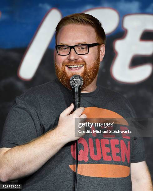 Comedian Josh Denny performs during his appearance at The Ice House Comedy Club on August 4, 2017 in Pasadena, California.