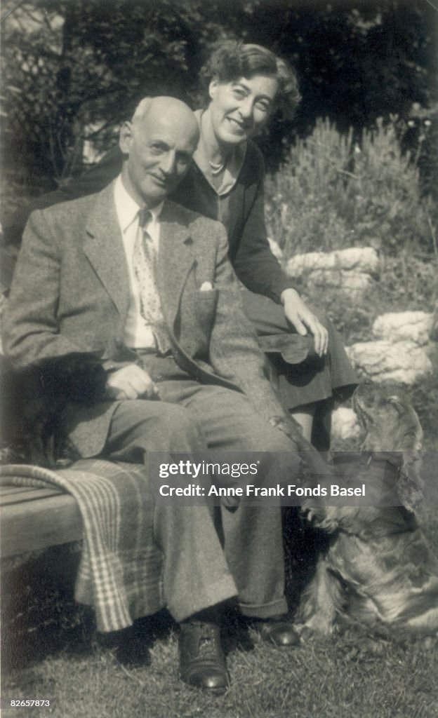 Otto Frank , father of Anne Frank, with his second wife Fritzi