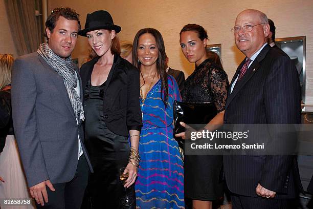 Kristian Laliberte, Annabel Vartanian, Miguelina Gambaccini, Lisa Kandelhoffer and Sheldon Kwiat attend the Kwiat flagship store opening on September...