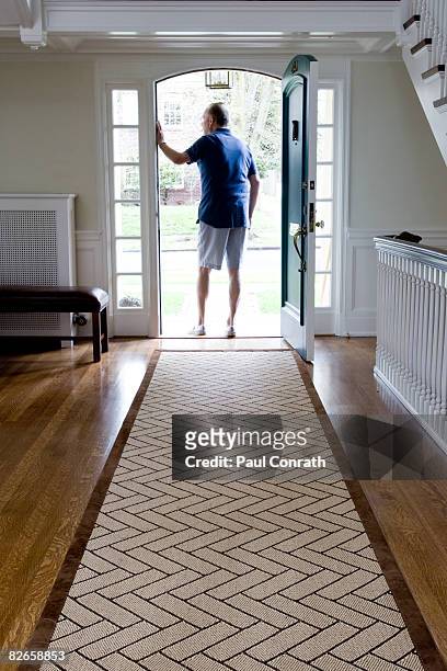 jeff's dad waiting - house doorway stock pictures, royalty-free photos & images