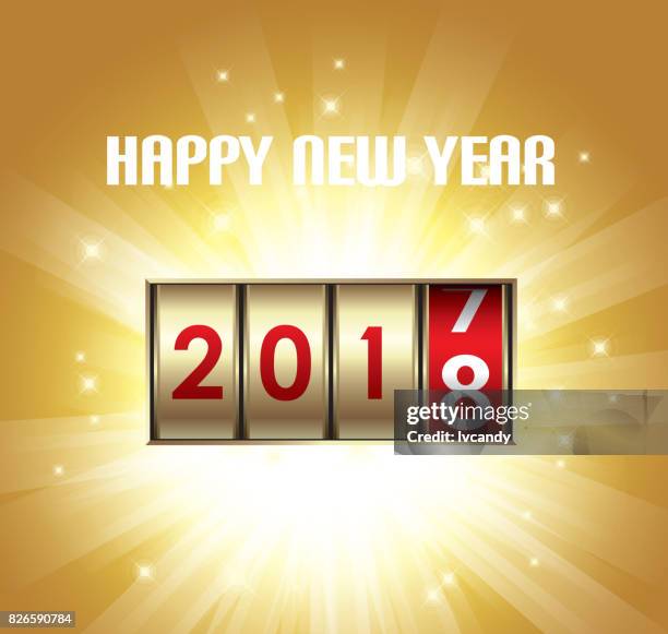 happy new year 2018 - replacement stock illustrations