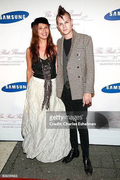 Actress Tamara Feldman and musician Bobby Alt attends the Samsung Imagination Icon Series premiere of "The Red Thread: The Inspiration and Passion of...