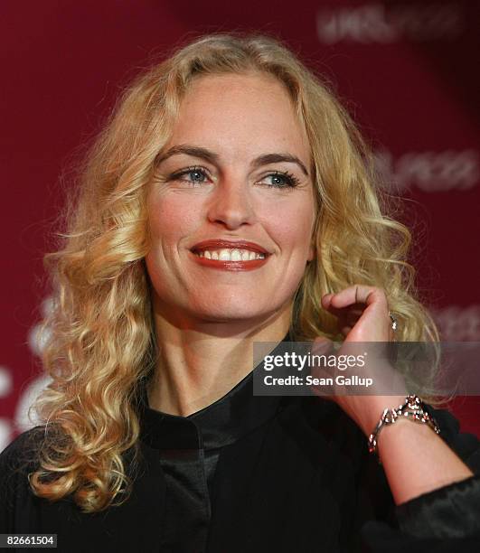 Actress Nina Hoss arrives to accept her Award for Social Impact at the Victress Gala 2008 on September 4, 2008 in Berlin, Germany.