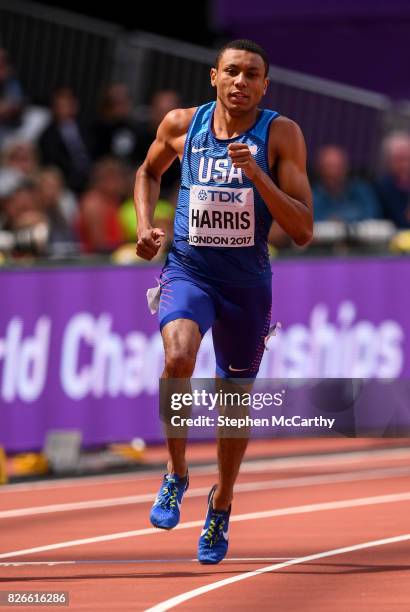 London , United Kingdom - 5 August 2017; Isaiah Harris of USA competes in round 1 of the Men's 800m event during day two of the 16th IAAF World...