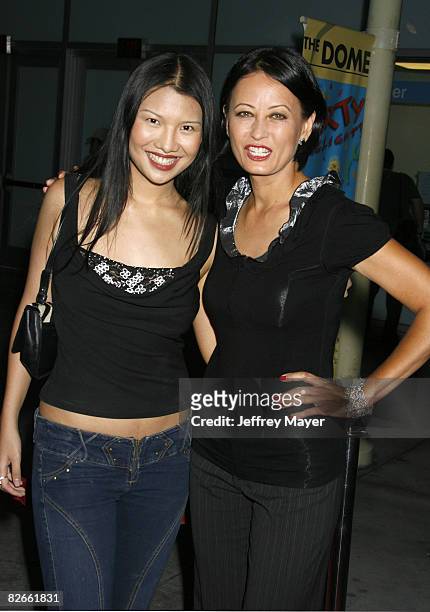 Gwendoline Yeo and Julia Nickson arrive at the Los Angeles Premiere of "Towelhead" at the Arclight Cinemas on September 3, 2008 in Hollywood,...