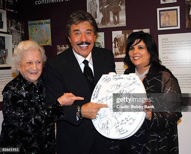 Tony Orlando's mother, Tony Orlando and Francine Orlando at Friars Club Salute to Tony Orlando at the Friars Club on September 3, 2008 in New York...