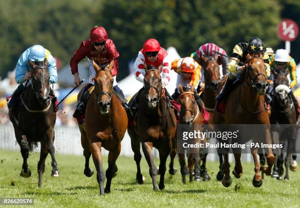 Scorching Heat ridden by Oisin Murphy wins The Qatar Stewards' Sprint Handicap during day five of the Qatar Goodwood Festival at Goodwood Racecourse.