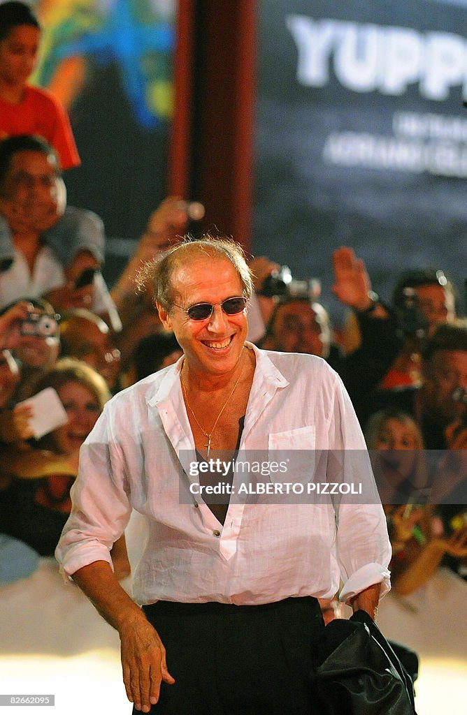 Italy's singer and director Adriano Cele