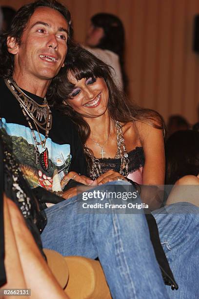 Rosita Celentano and Soldano Kunz D'Asburgo attend the Yuppi Du premiere at the Sala Grande during the 65th Venice Film Festival on September 4, 2008...