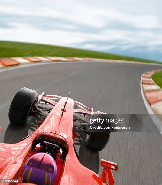 open-wheel single-seater racing car racecar - circuit automobile fotografías e imágenes de stock