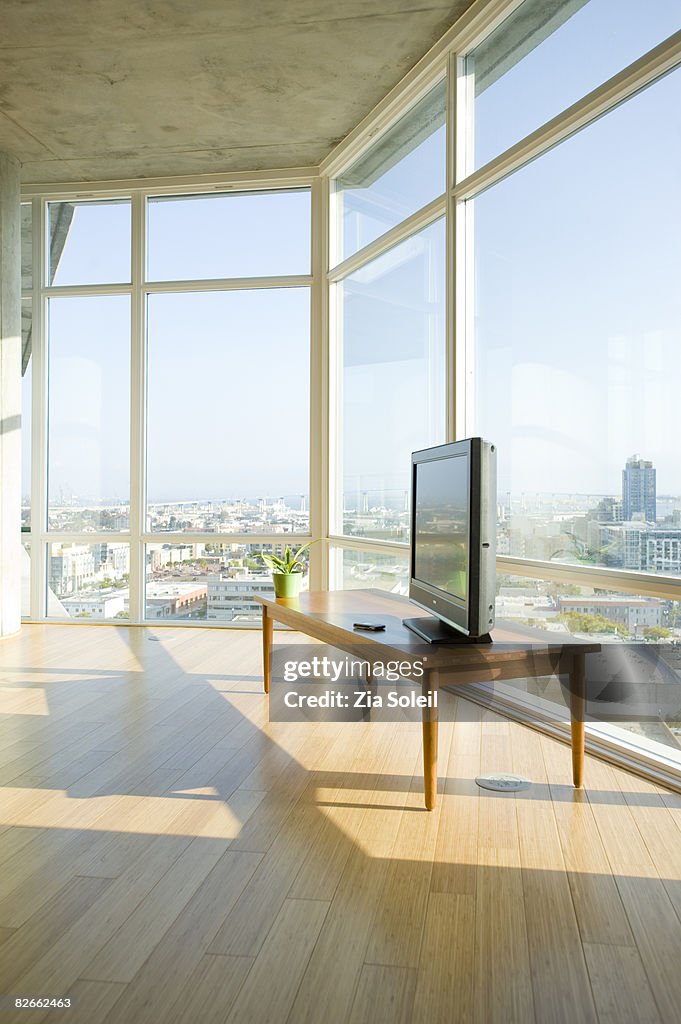 Minimal living room furniture, maximum glass