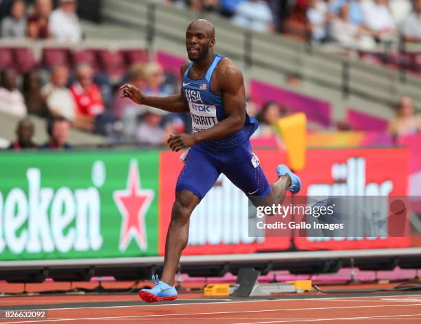 LaShawn Merritt of the USA in the heats of the mens 400m during day 2 of the 16th IAAF World Athletics Championships 2017 at The Stadium, Queen...