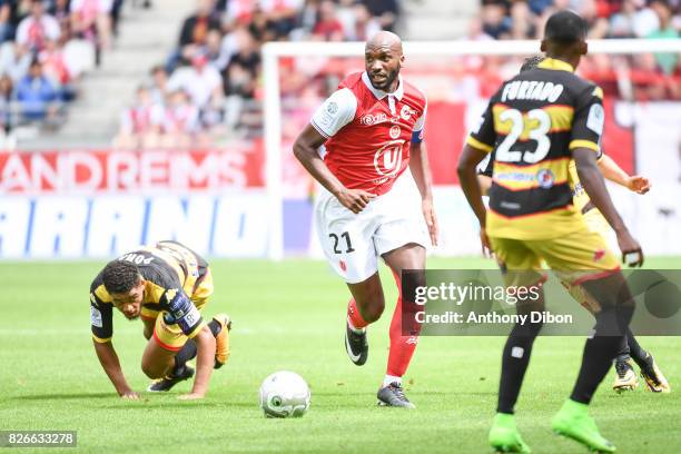 Danilson Da Cruz of Reims during the French Ligue 2 match between Reims and Orleans at Stade Auguste Delaune on August 5, 2017 in Reims, France.