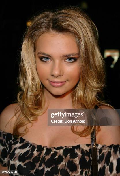 Actress Indiana Evans arrives for the third annual Dolly Teen Choice Awards at Luna Park on August 13, 2008 in Sydney, Australia.