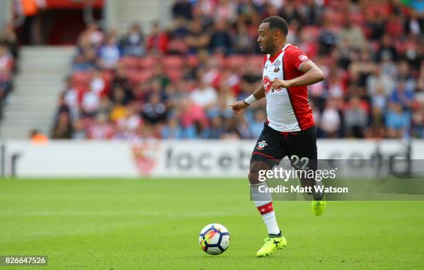 Nathan Redmond of Southampton during the pre-season friendly between Southampton FC and Sevilla at St. Mary's Stadium on August 5, 2017 in...