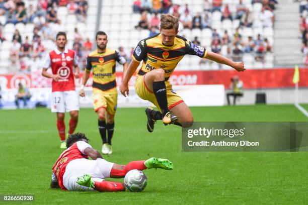 Gaetan Perrin of Orleans during the French Ligue 2 match between Reims and Orleans at Stade Auguste Delaune on August 5, 2017 in Reims, France.