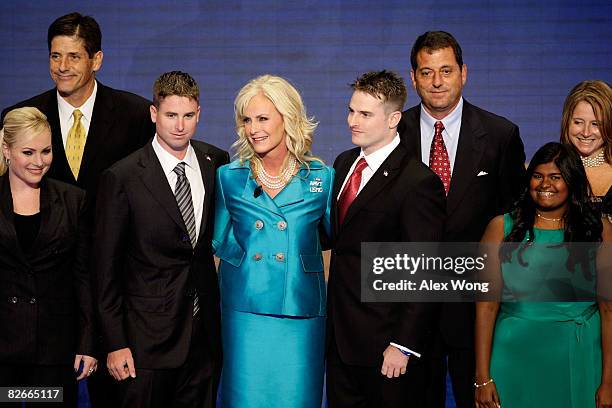 Cindy McCain , wife of Republican U.S presidential nominee U.S. Sen. John McCain , stands with her children Meghan, Andy, Jimmy, Jack, Doug, Bridget,...