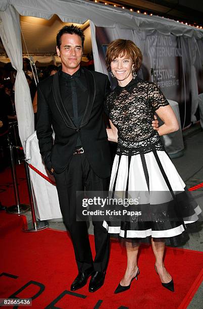 Director Paul Gross and wife Martha Burns attend the "Passchendaele" Opening Night Gala world premiere screening during the 2008 Toronto...