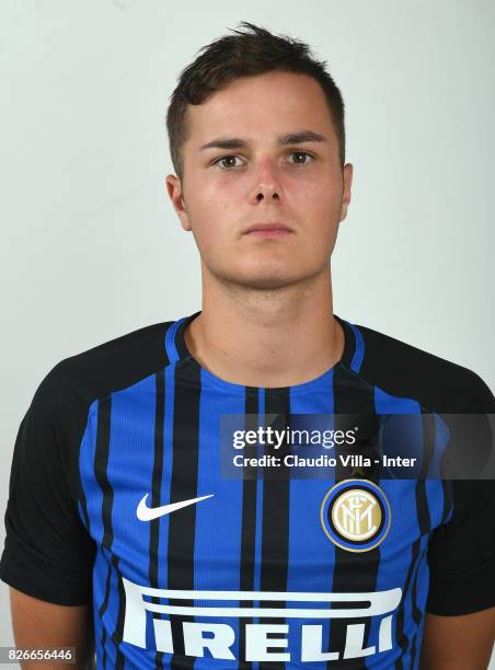 Zinho Vanheusden of FC Internazionale poses on July 7, 2017 in Reischach near Bruneck, Italy.