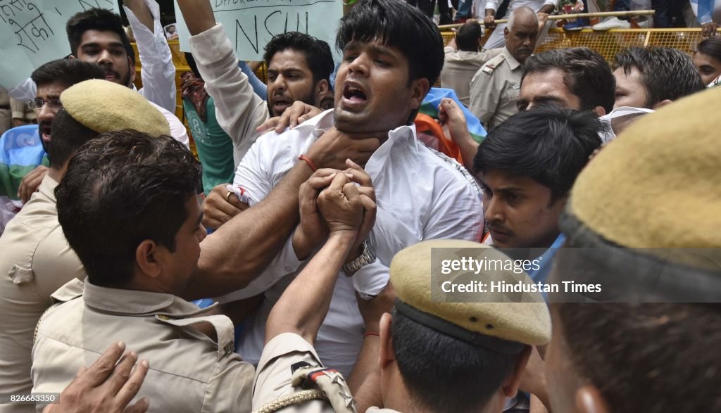 Congress Protests Across Nation Against Attack On Congress Vice President Rahul's Convoy