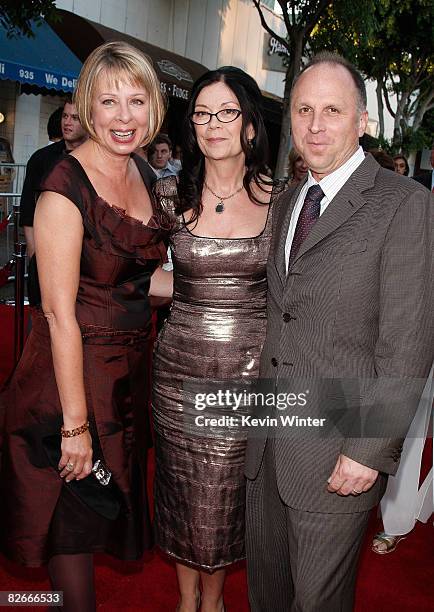 Writer/director Diane English, producer Victoria Pearman and Picturehouse's Bob Berney arrive at Picturehouse's premiere of "The Women" at Mann...