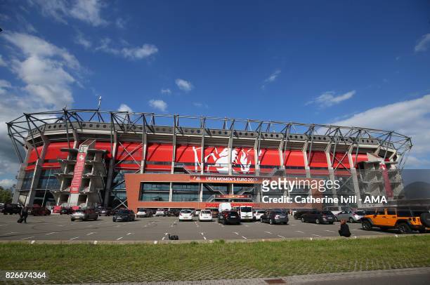 General view outside the stadium before the UEFA Women's Euro 2017 semi final match between Netherlands and England at De Grolsch Veste Stadium on...