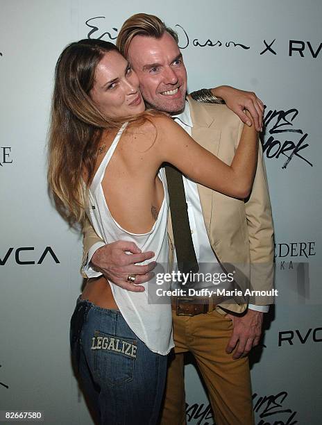 Erin Wasson and Fasion Director of Neiman Marcus Ken Downing attend Erin Wasson x RVCA Spring 2009 at 90 Ludlow Street on September 4, 2008 in New...