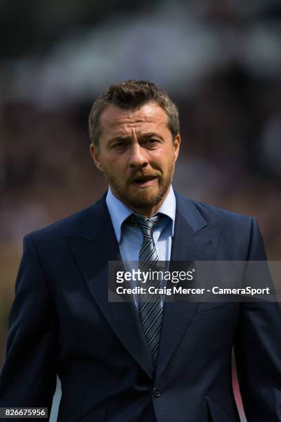 Fulham manager Slavisa Jokanovic during the Sky Bet Championship match between Fulham and Norwich City at Craven Cottage on August 5, 2017 in London,...
