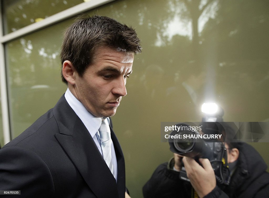 Newcastle midfielder Joey Barton (L) arr