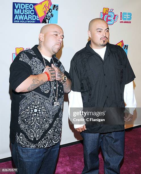 Rappers Tank and Down attends the MTV Tr3s Pre-VMA Party 2008 at Level 3 Night Club on September 4, 2008 in Hollywood, California.