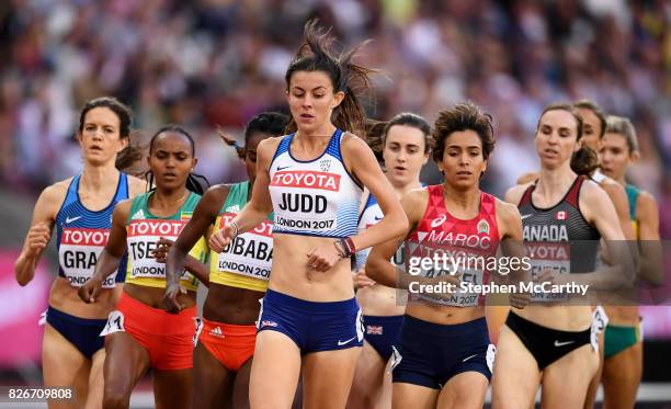 London , United Kingdom - 5 August 2017; Jessica Judd of Great Britain competes in the semi-final of the Women's 1500m event during day two of the...